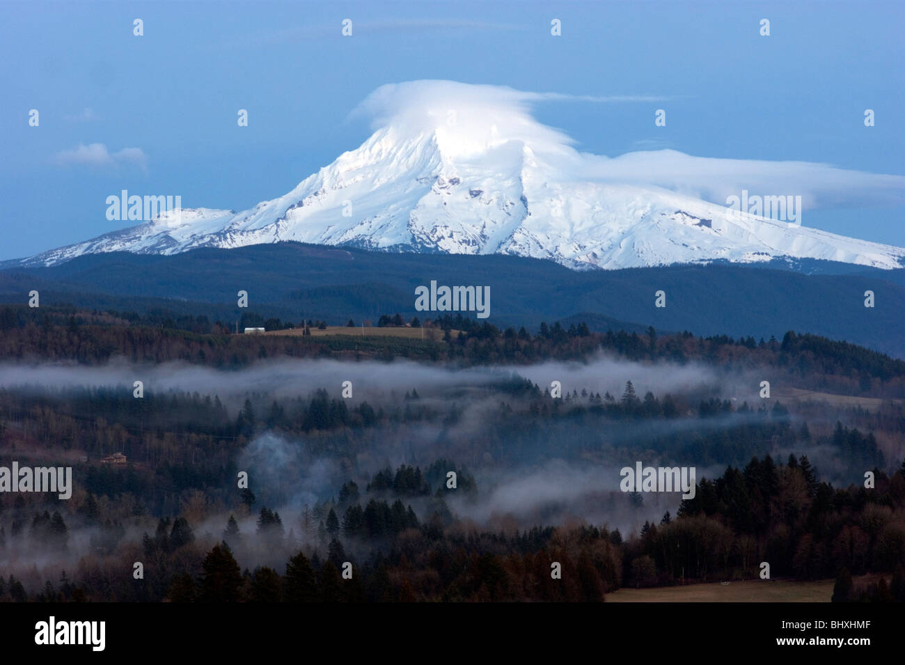 Mount Hood and Bull Run from Bluff Road Sandy Oregon Stock Photo Alamy