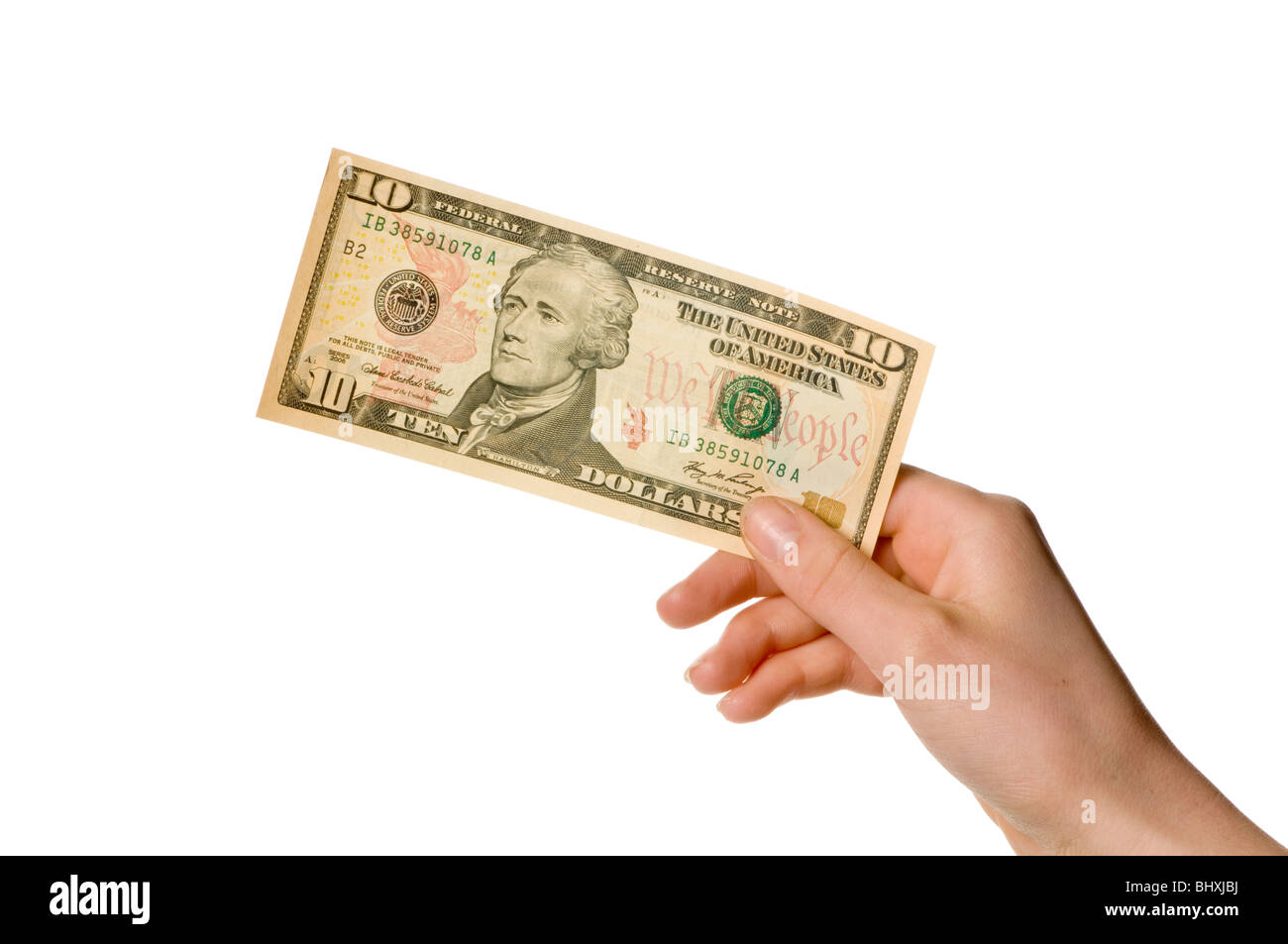hand holding money Stock Photo Alamy