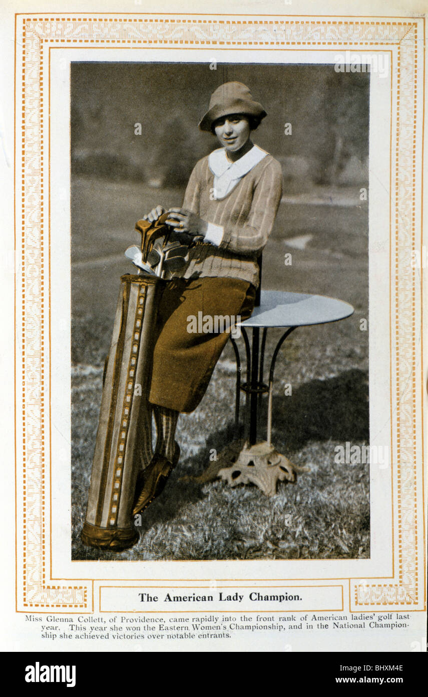 Glenna Collett, US Women's Amateur Golf Champion, 1922. Artist: Unknown Stock Photo