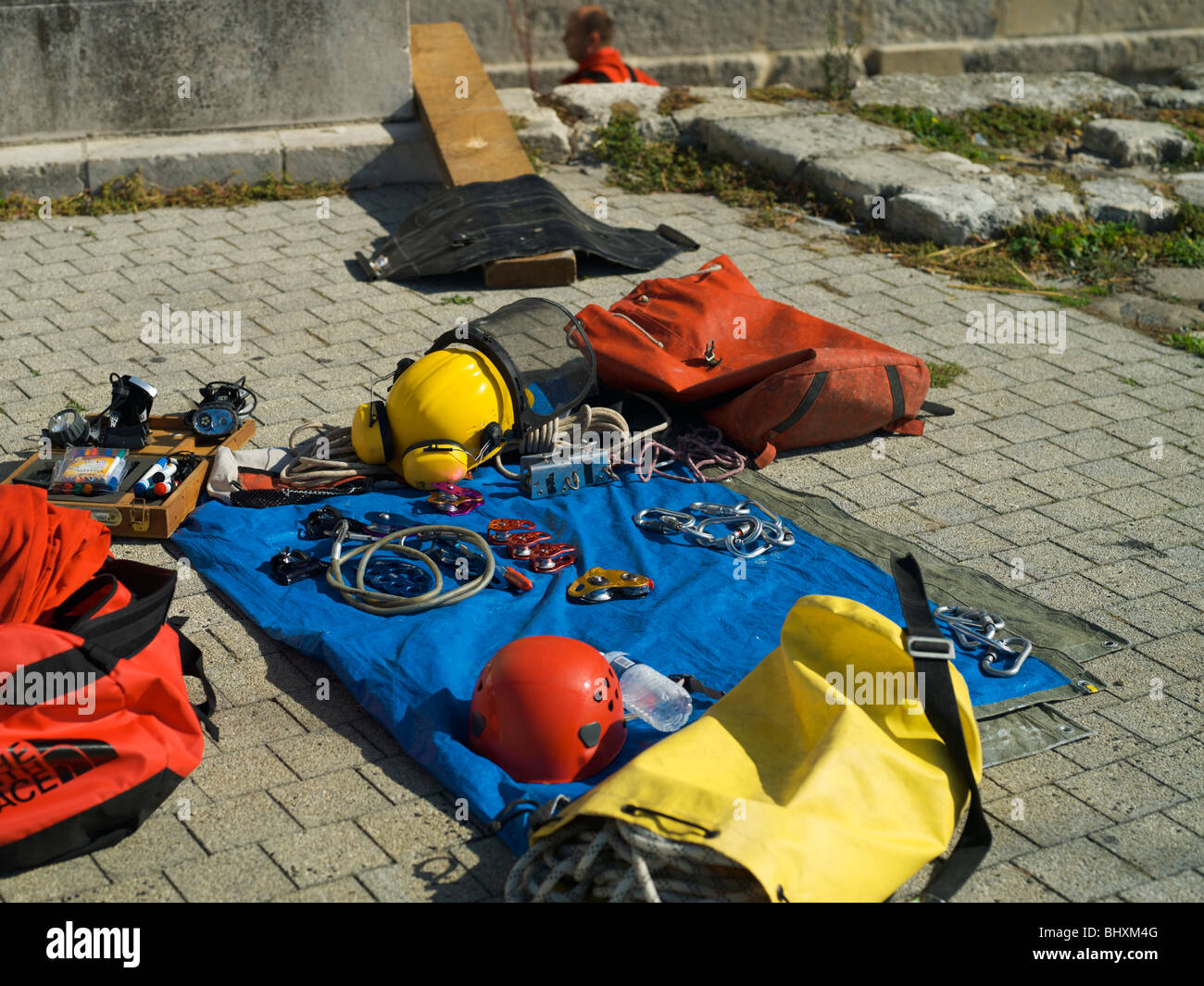 French mountain rescue climbing equipment Stock Photo Alamy