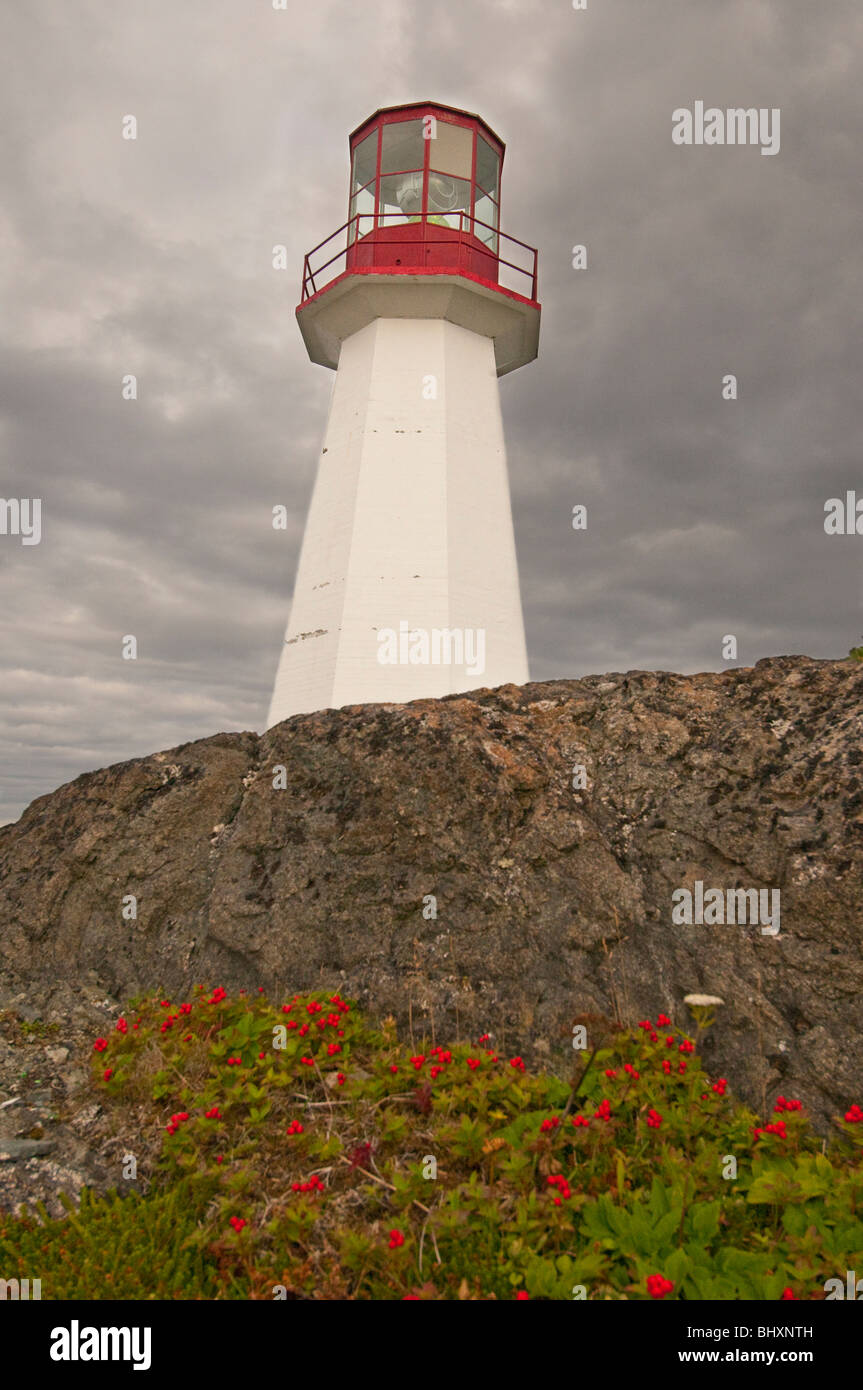 NEWFOUNDLAND, Scenic view of Quirpon Island Lighthouse Inn Stock Photo