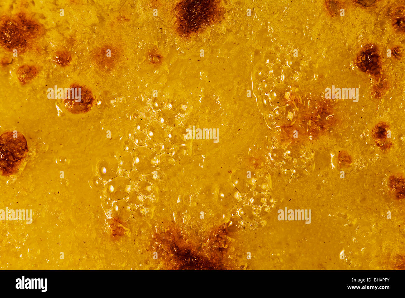 vegetable fat on a pan cake Stock Photo