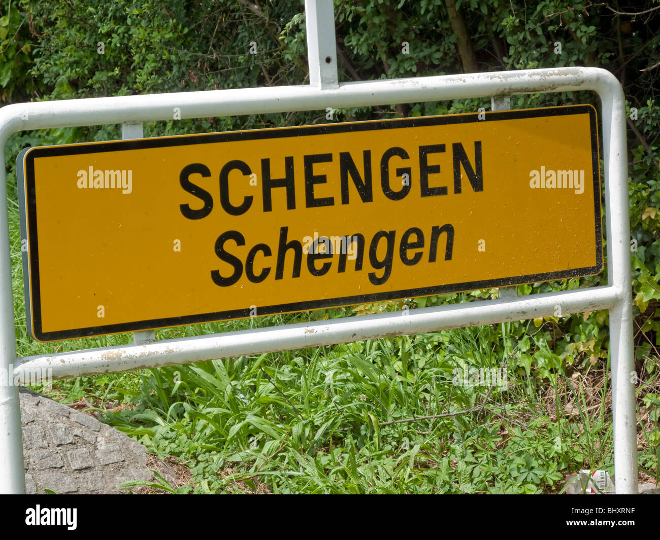 Sign Schengen Stock Photo