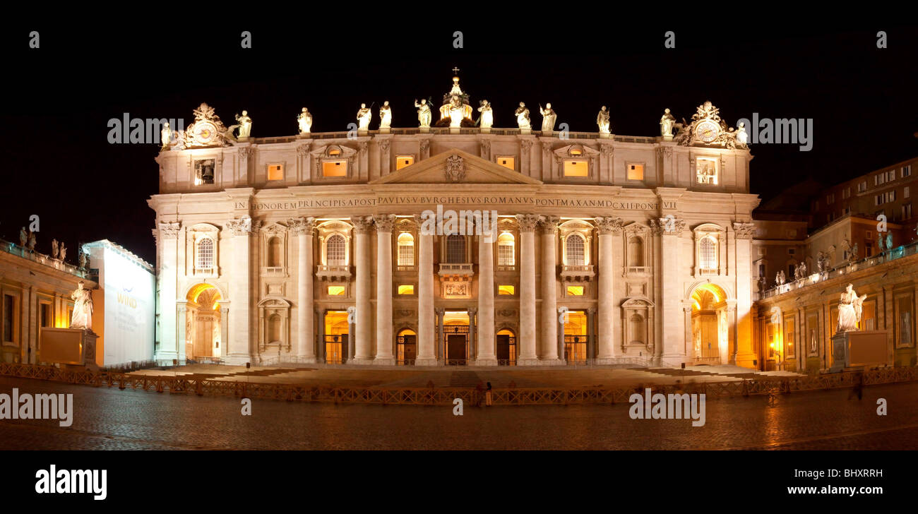 Panorama St. Peter's Basilica Stock Photo