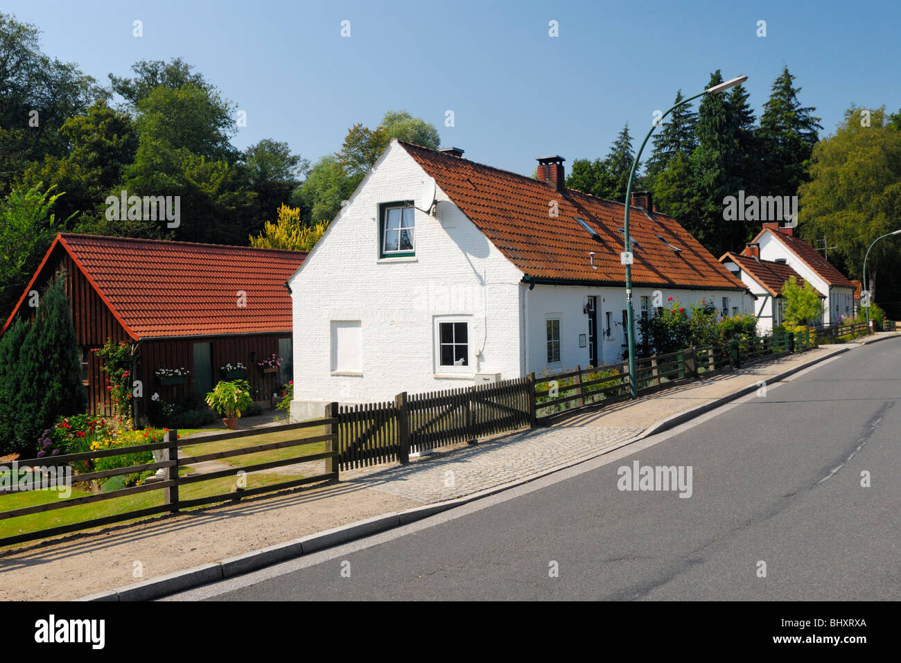 Homes in Friedrichsruh, SchleswigHolstein, Germany, Europe Stock Photo