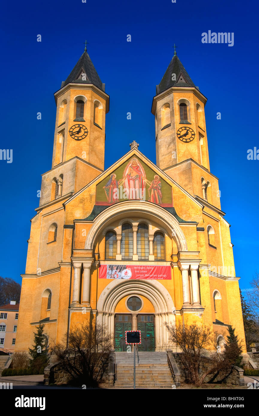 Herz Jesu Church in Amstetten, Lower Austria, Austria, neo Romanesque Stock Photo