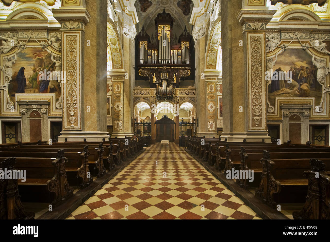 baroque abbey church in Klosterneuburg, Lower Austria, Austria, Euope Stock Photo