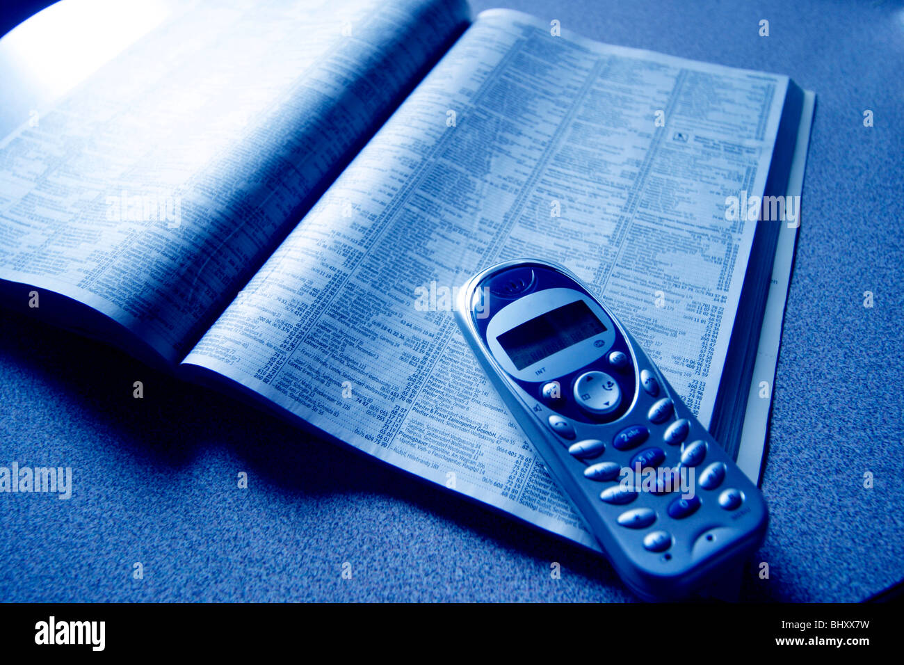telephone on a directory Stock Photo Alamy