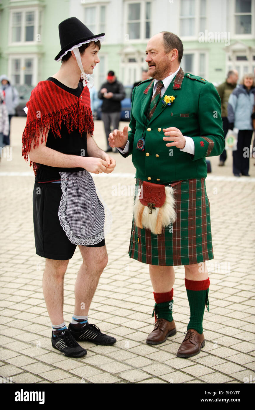 A man wearing traditional welsh kilt at Welsh Lady charity sponsored ...