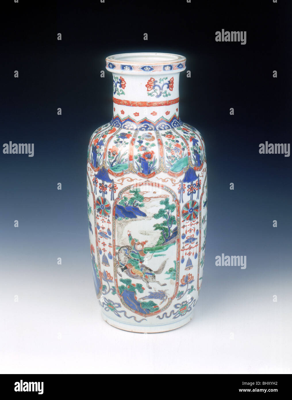 Chinese Imari rouleau vase, mid Kangxi period, Qing dynasty, China, 1683-1700. Artist: Unknown Stock Photo