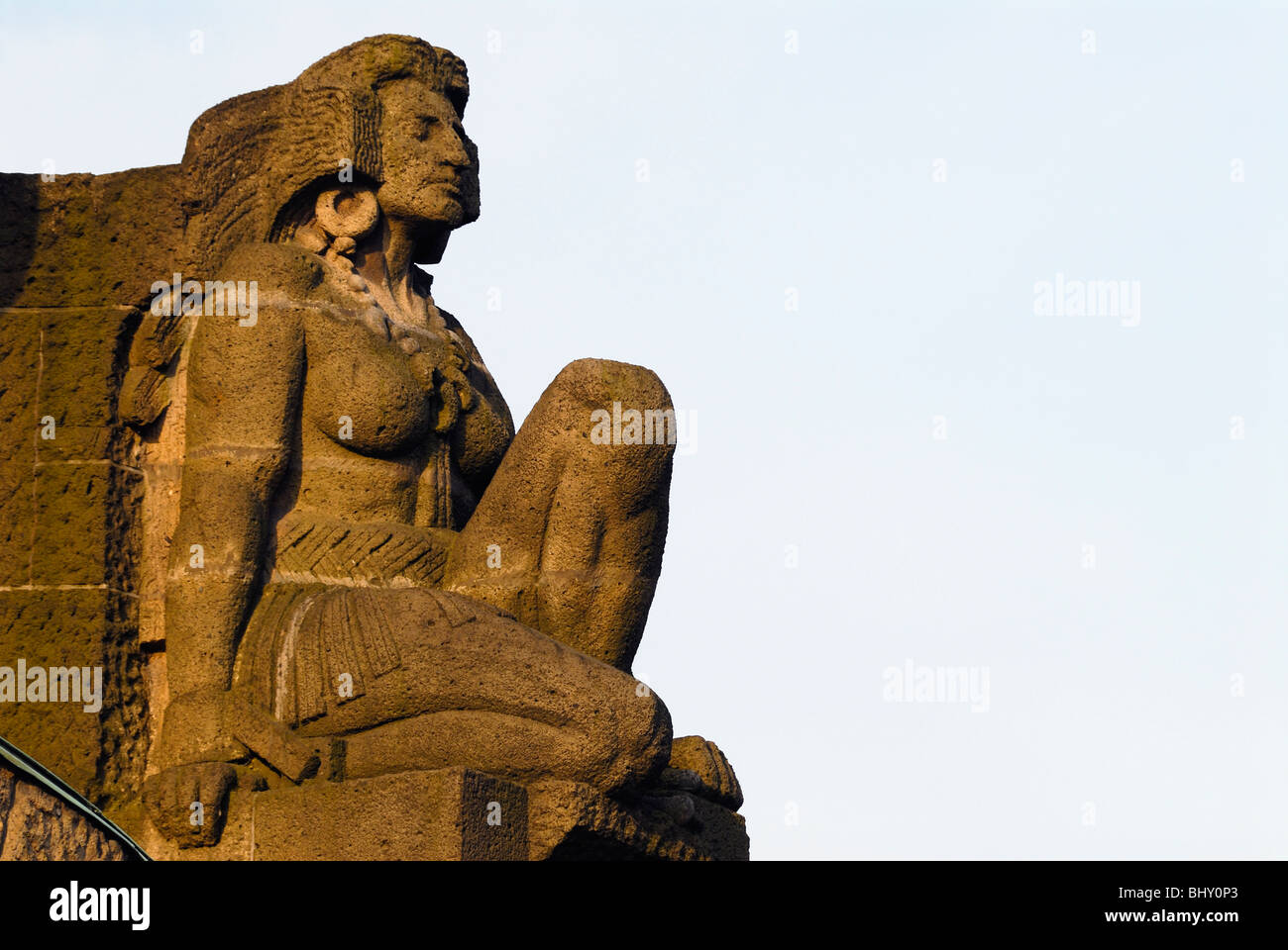 Figure on the St. Pauli landing stages in Hamburg, Germany, Stock Photo