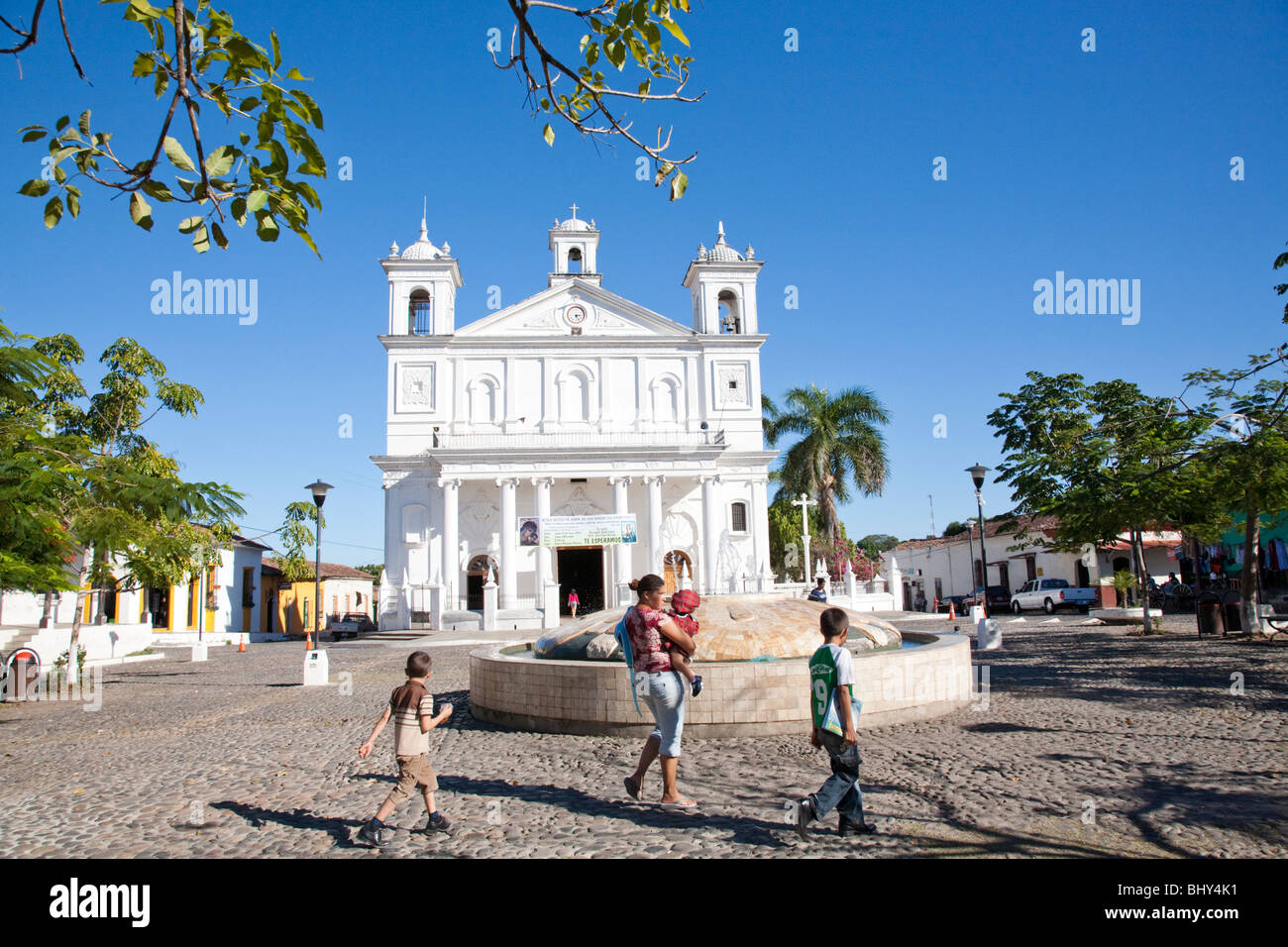 Iglesia de Santa Lucia, Suchitoto, El Salvador Stock Photo