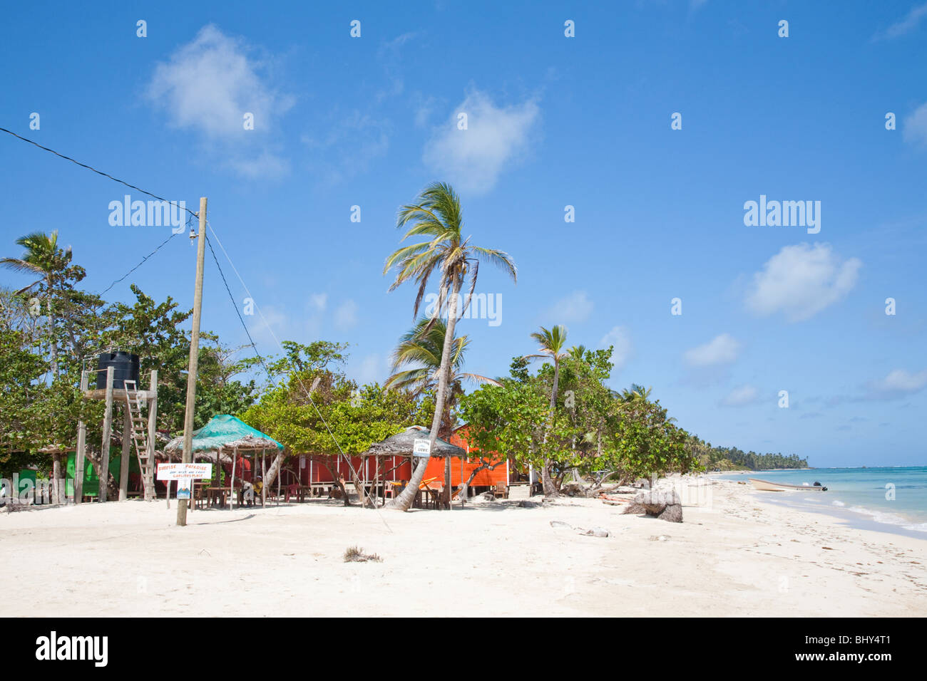 Carlito's Sunrise Paradise, Little Corn Island, Nicaragua Stock Photo