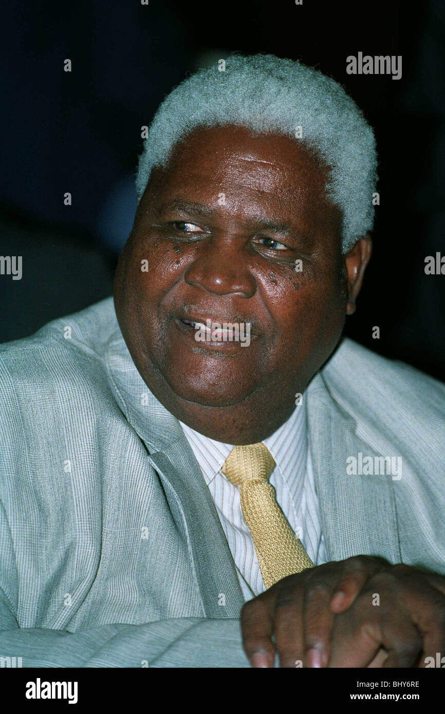 JOSHUA NKOMO VICE-PRESIDENT OF ZIMBABWE 09 December 1991 Stock Photo