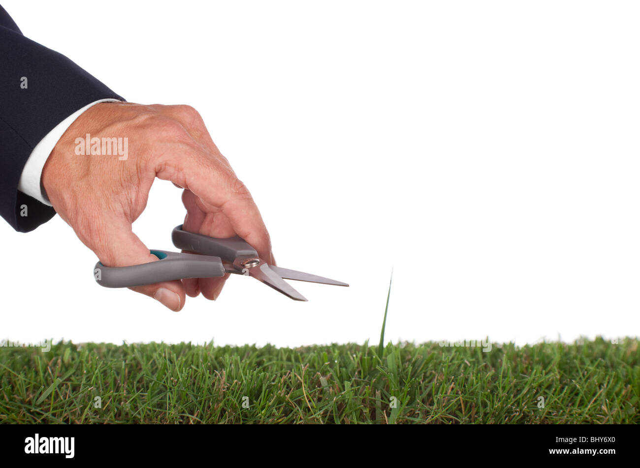 preparing the green.metaphor for service and perfection Stock Photo