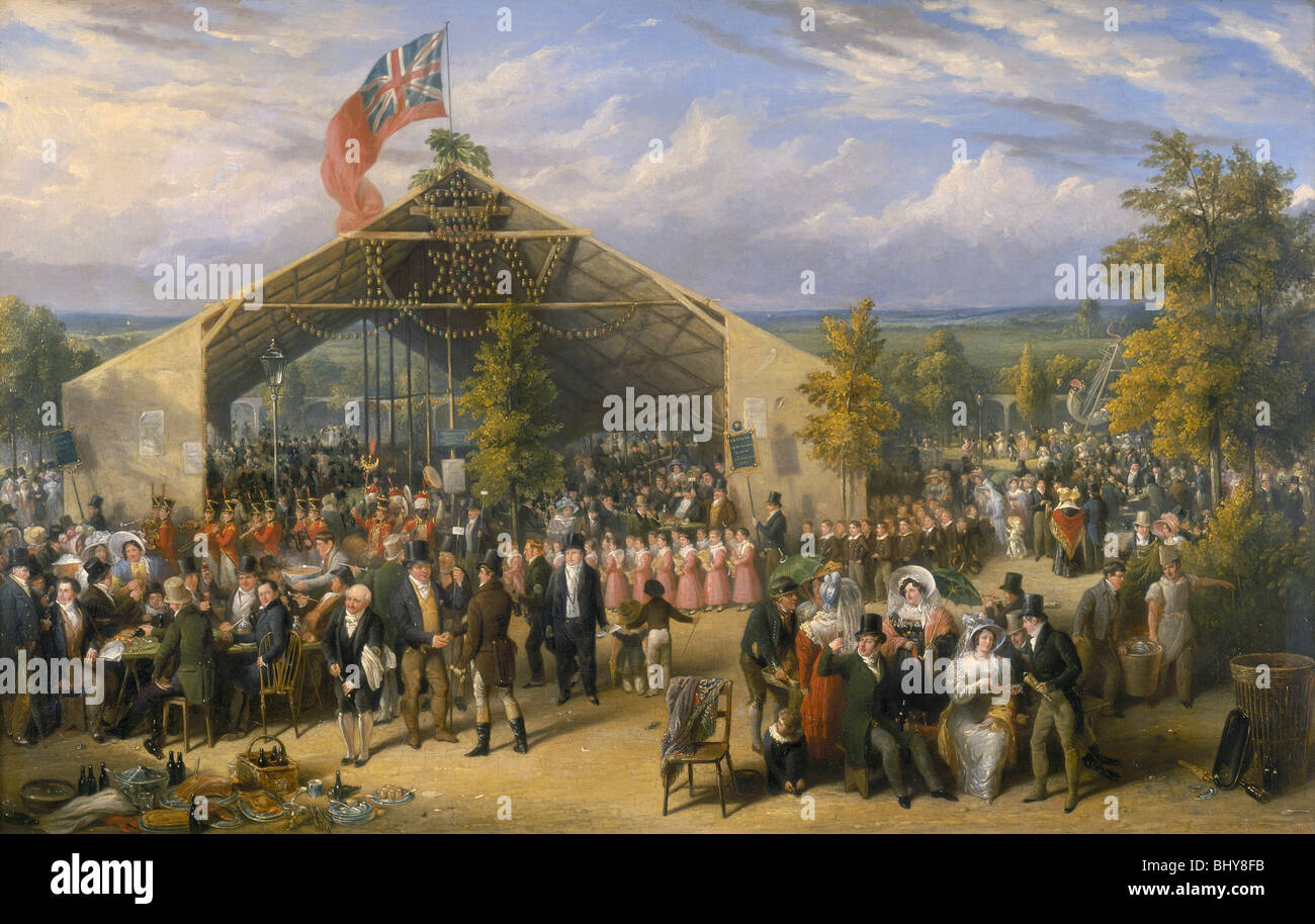 'The Annual Fête of Licensed Victuallers' School', 1831. Artist: EF Lambert Stock Photo