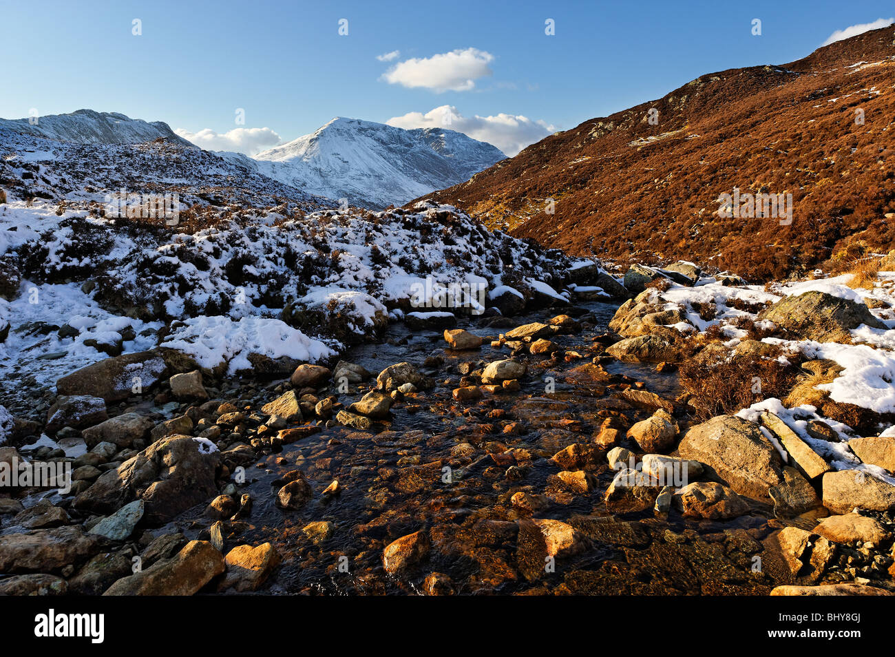 Warnscale Beck in the Fleetwith area above Buttermere in the English the Lake District. Stock Photo