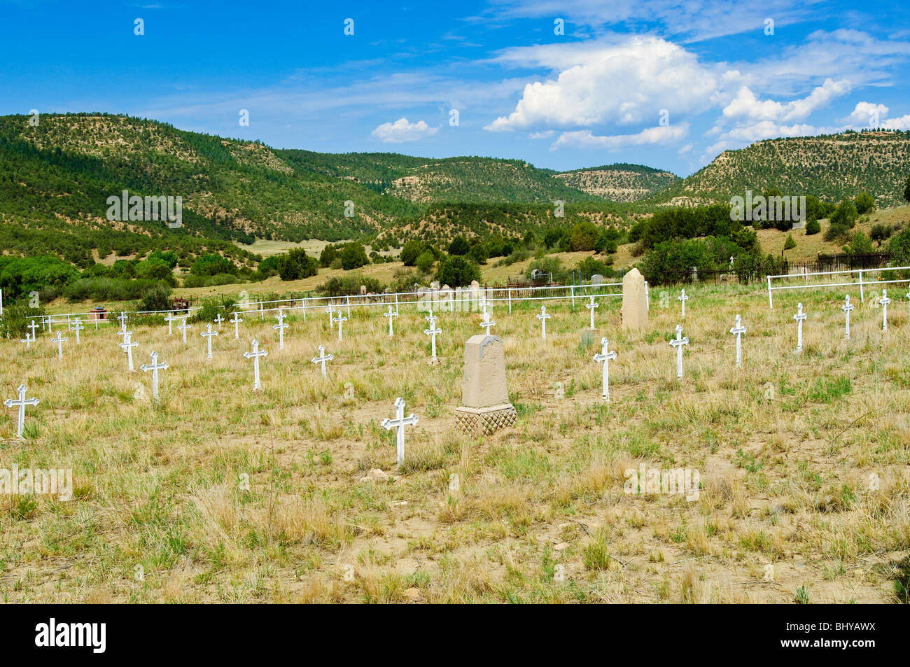 Historic Dawson Cemetery, New Mexico Stock Photo Alamy