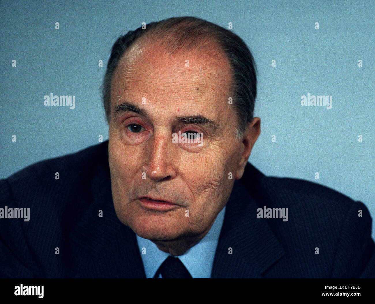 FRANCOIS MITTERRAND PRESIDENT OF FRANCE 04 December 1991 Stock Photo