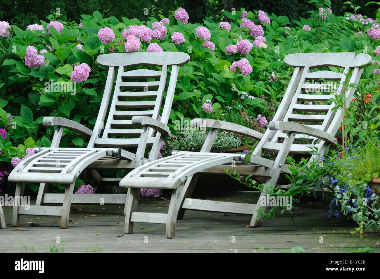 Chairs in park Stock Photo Alamy