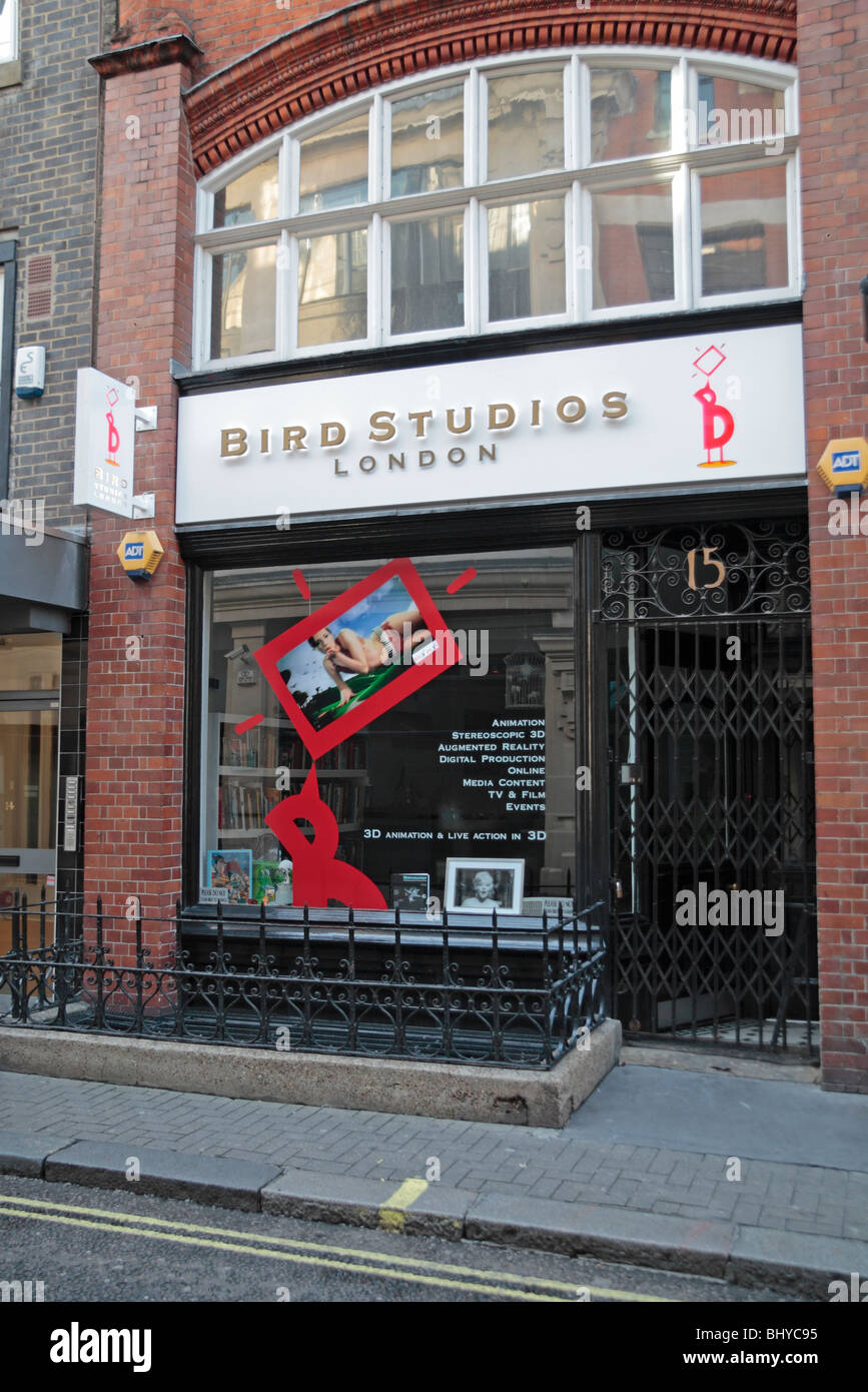 The shop front of Bird Studios, London. Nov 2009 Stock Photo