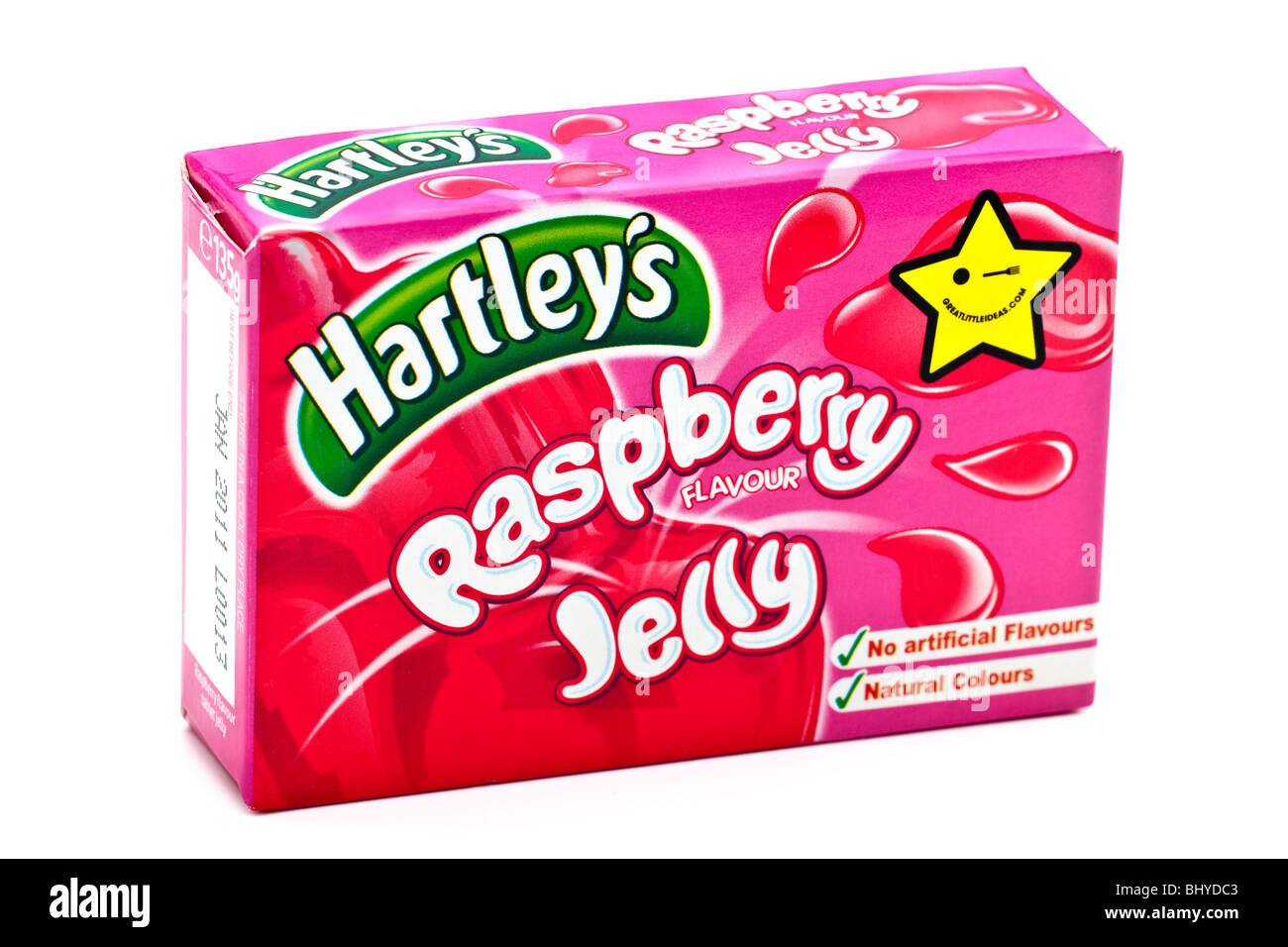 Pack of Hartleys Raspberry flavour jelly Stock Photo Alamy