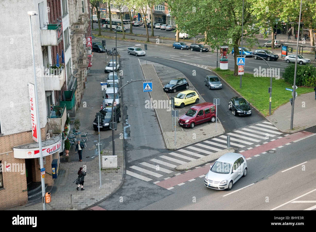 Street scene in Aachen Germany Stock Photo
