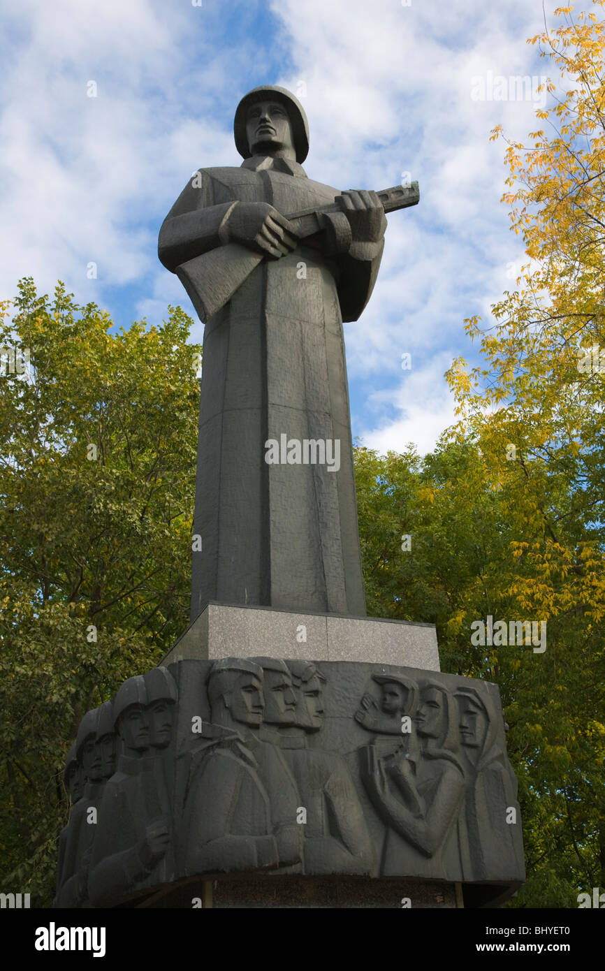 Monument to the liberators of Rezekne. WW2 memorial. Rezekne. Latvia. Stock Photo