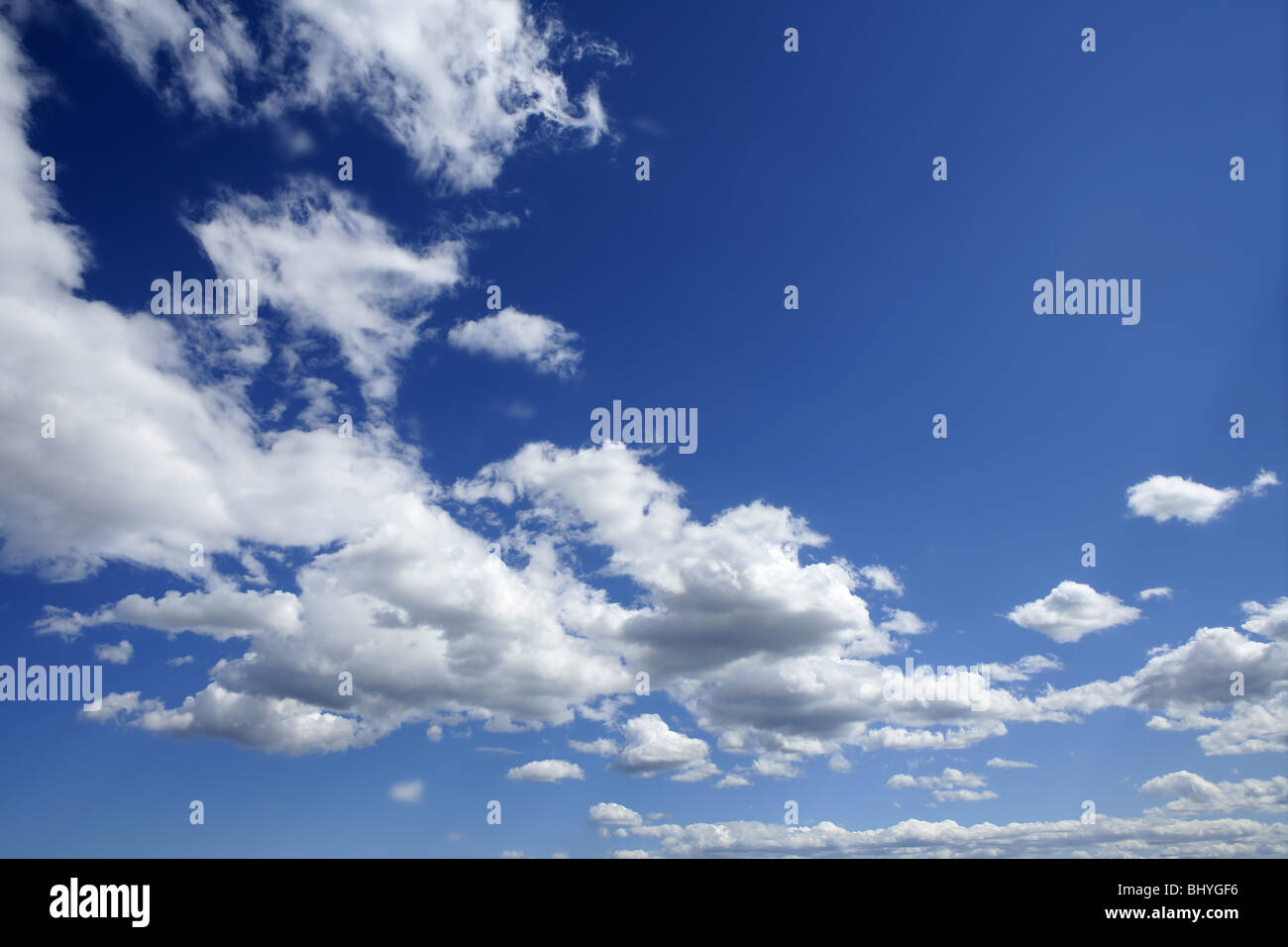 Blue beautiful sky with white clouds view in sunny day Stock Photo - Alamy
