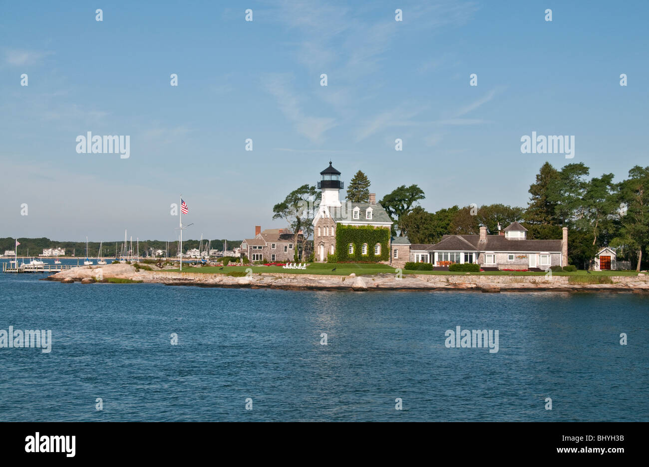 Connecticut Mystic River Noank Point Lighthouse built 1868