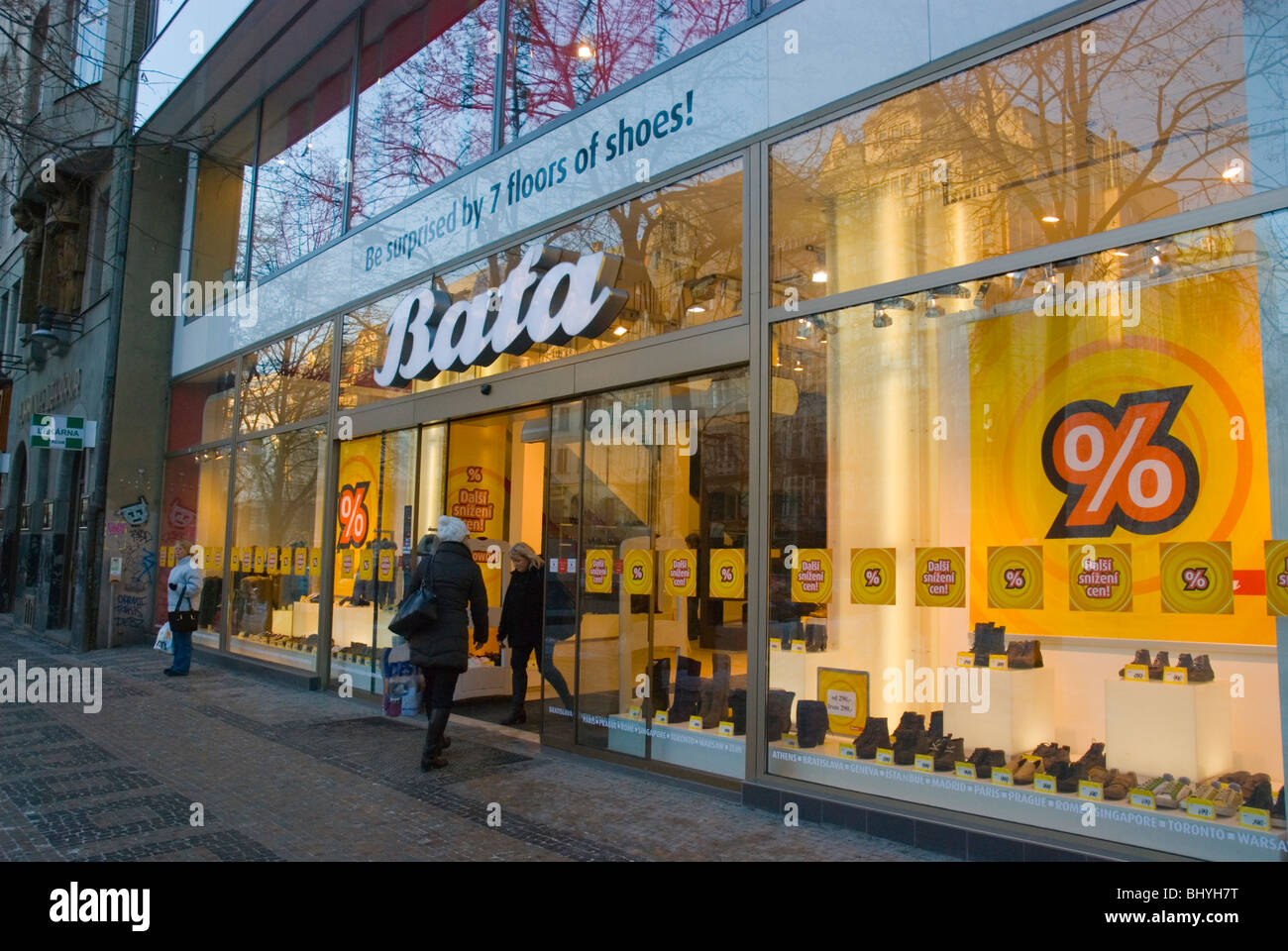 Bata shoe store exterior Vaclavske namesti square central Prague Czech  Republic Europe Stock Photo - Alamy