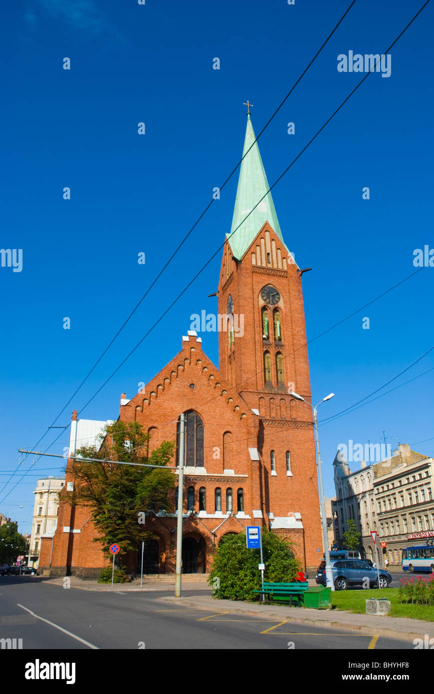 Gothic church in New Town of Riga Latvia Europe Stock Photo - Alamy
