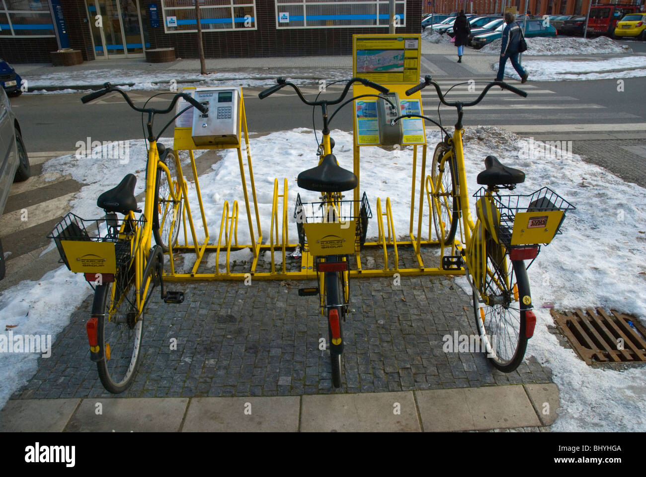 Jello automated bike rental Karlin central Prague Czech Republic Europe  Stock Photo - Alamy