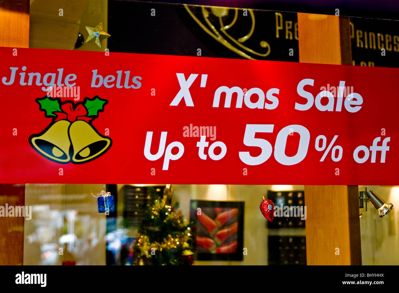 Christmas Shopping Sale Sign, Auckland, New Zealand Stock Photo Alamy