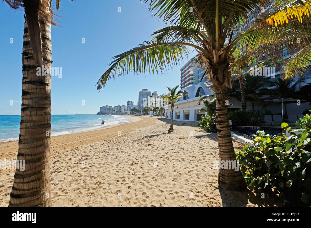 Beach of Condado, San Juan, Puerto Rico Stock Photo