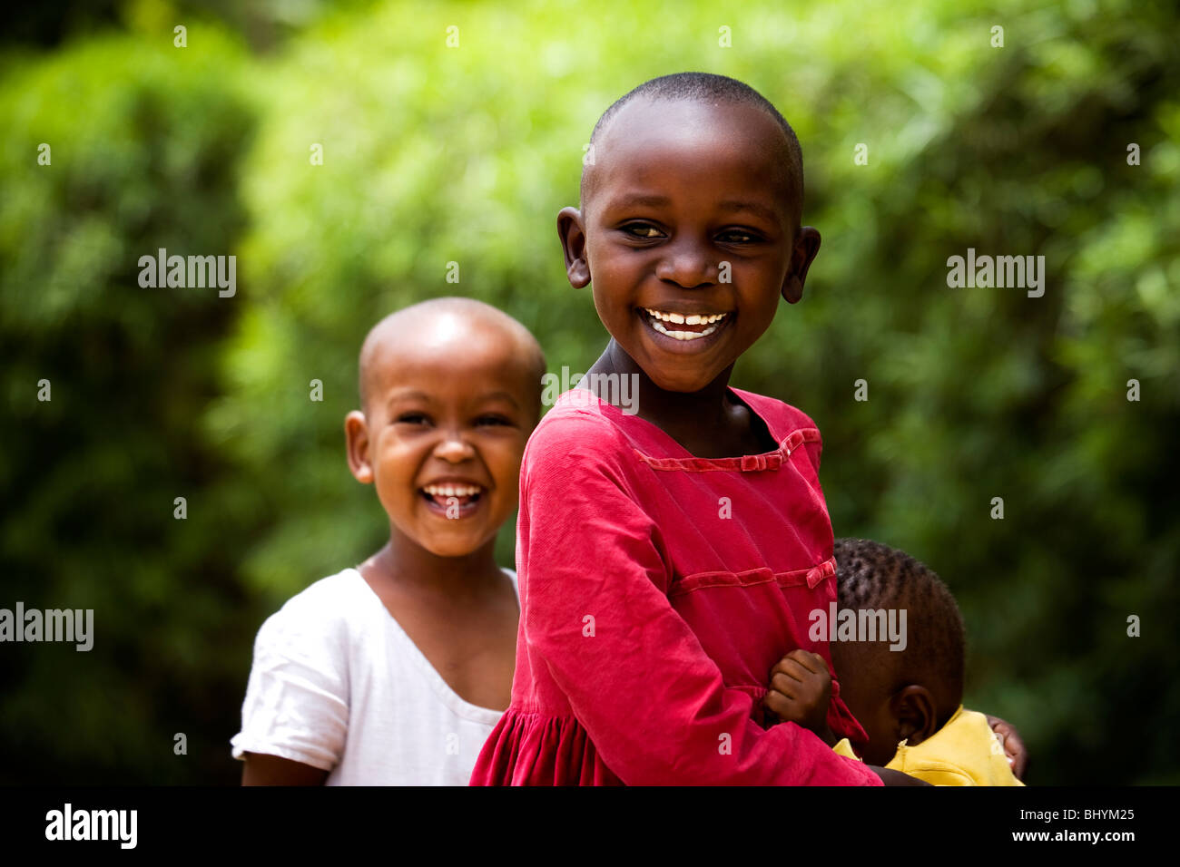 Children at Mto Wa Mbu Village, Tanzania, East Africa Stock Photo