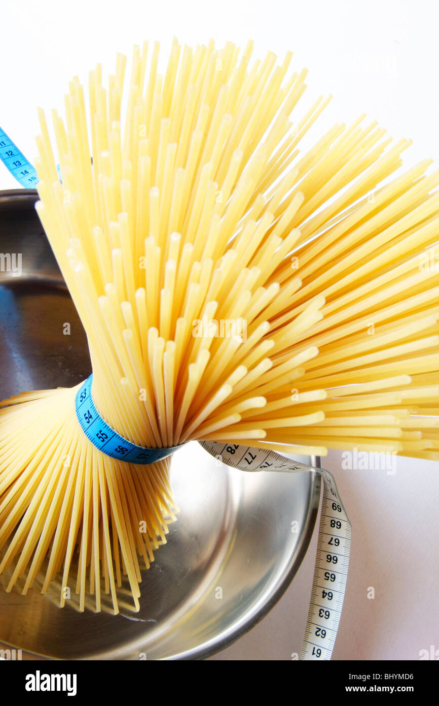spaghetti with yard stick Stock Photo Alamy