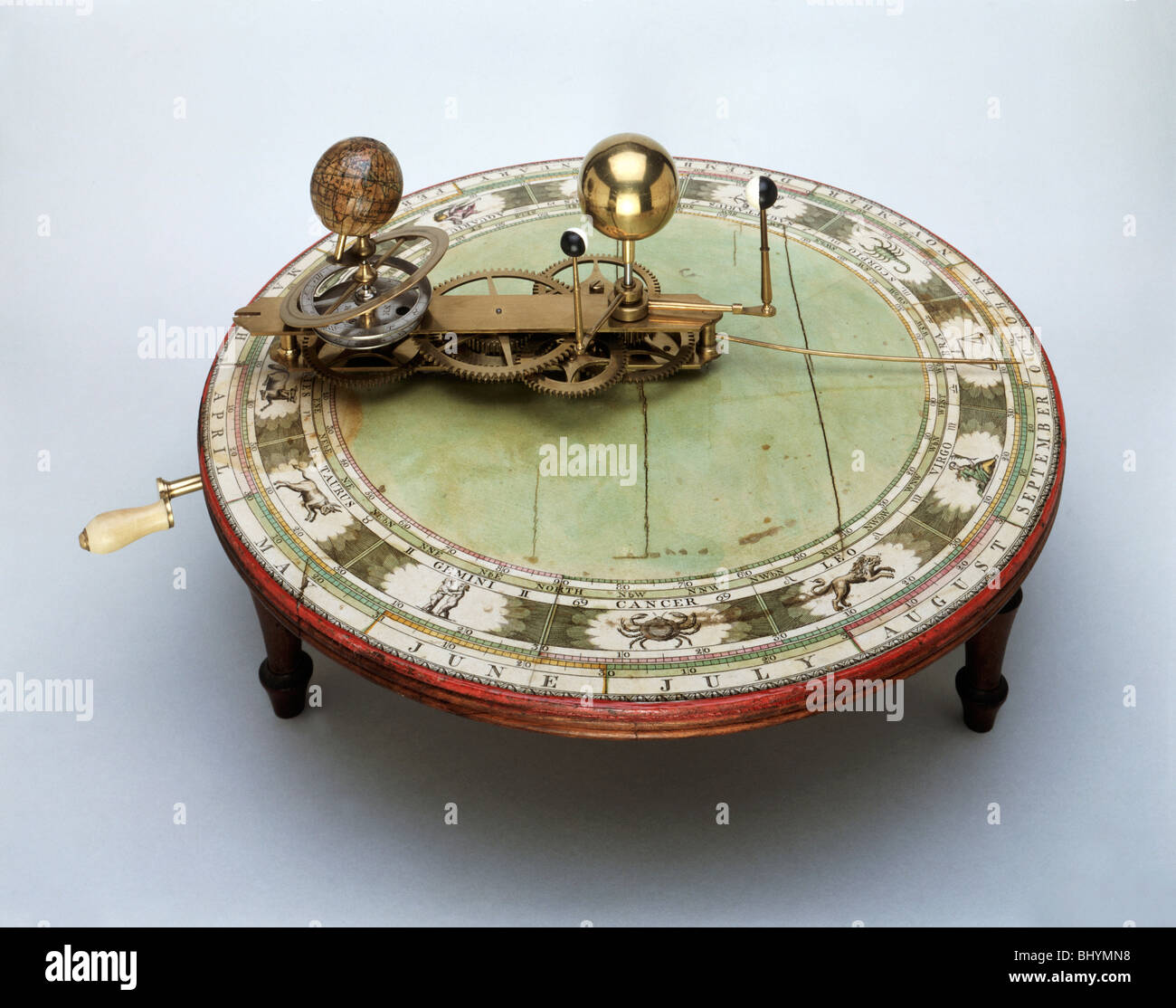 Mechanical orrery, 18th century. Artist: Unknown Stock Photo