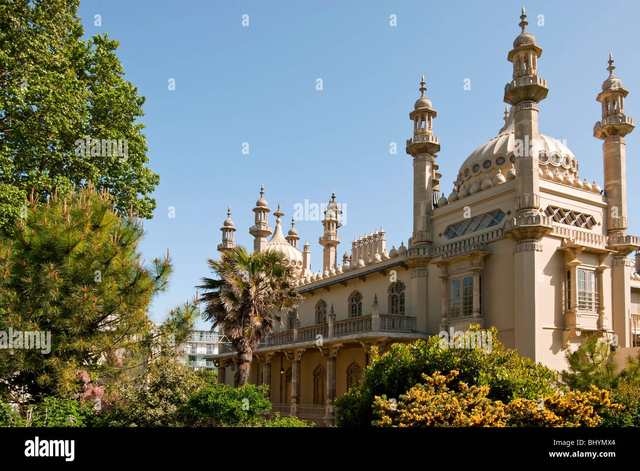 Historical Royal Pavilion of Brighton in East Sussex, South England. Stock Photo