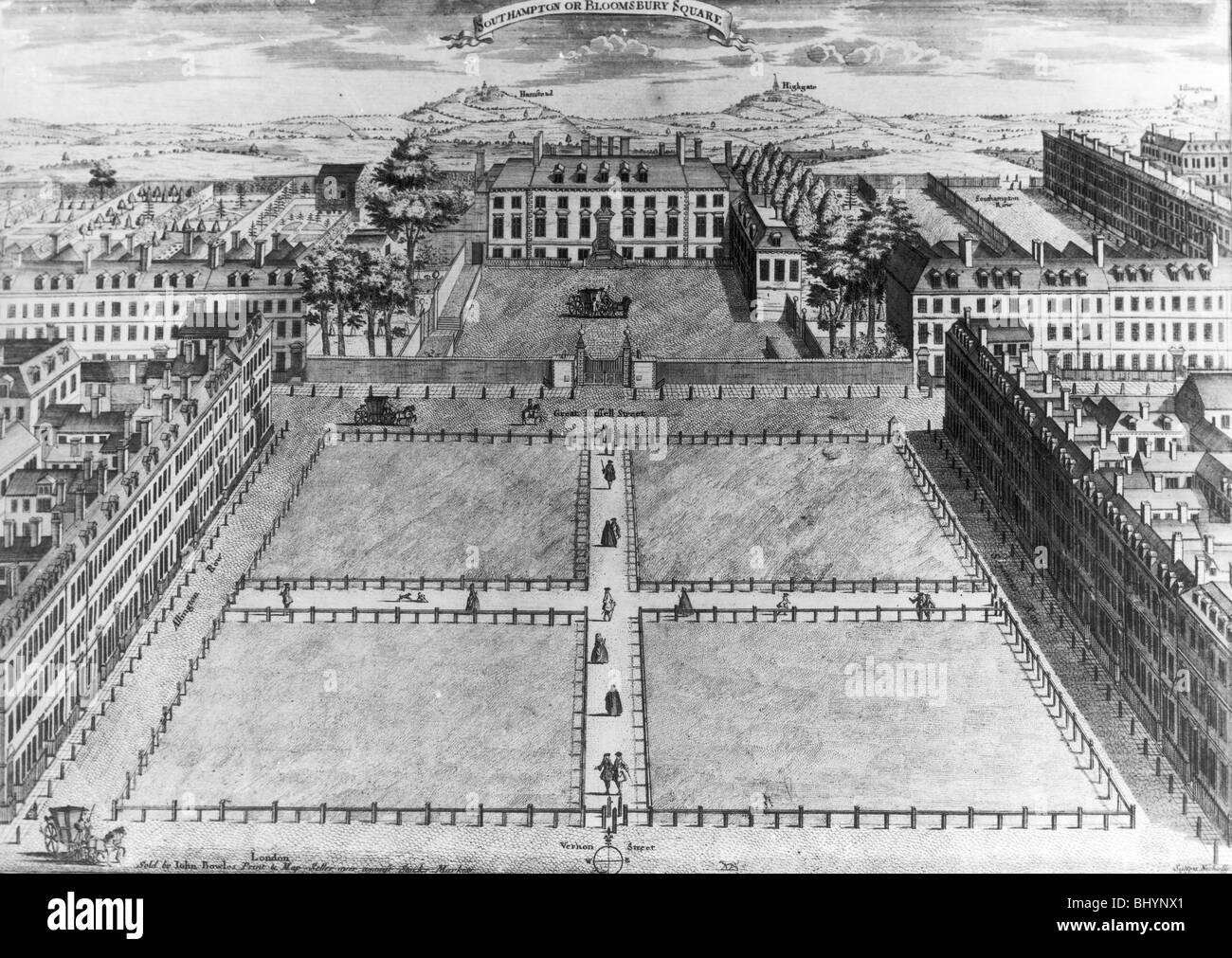 'Southampton or Bloomsbury Square', London, c1725. Artist Sutton
