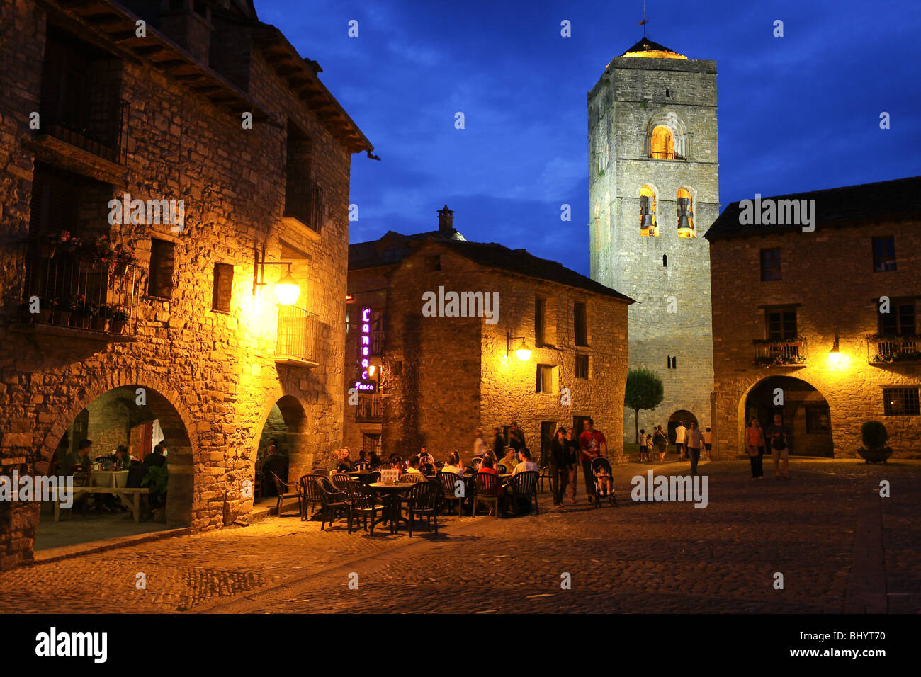 Spain: Aínsa Stock Photo