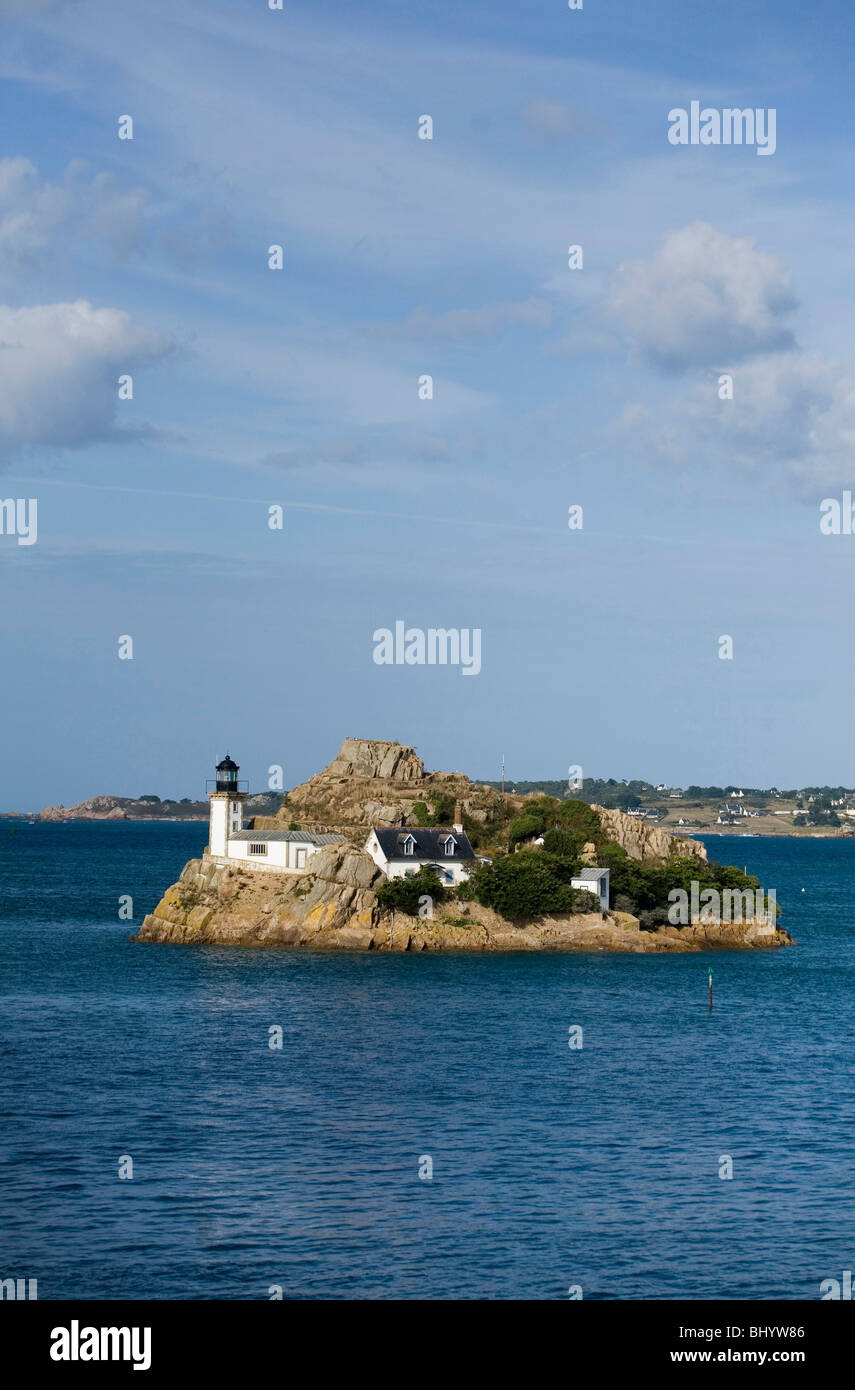 Carantec (22) : 'Ile Louet' island Stock Photo