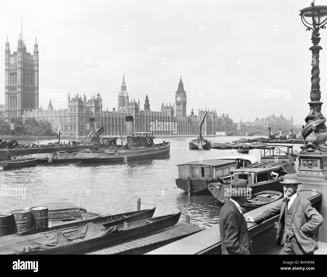 Houses of Parliament from Albert Embankment, Westminter, London, c1930s. Artist: Unknown Stock Photo