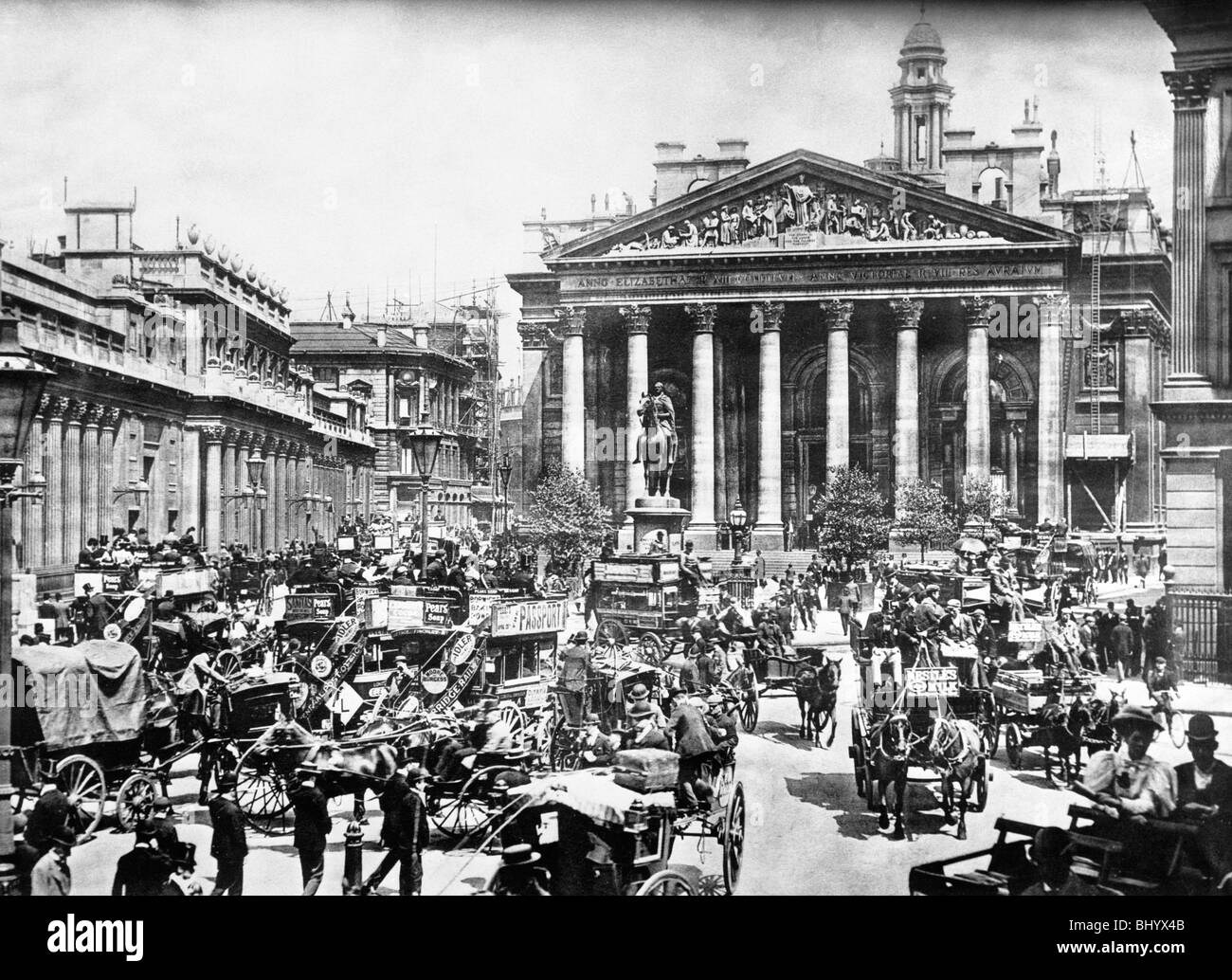 The Royal Exchange, City of London, c1900. Artist: Unknown Stock Photo