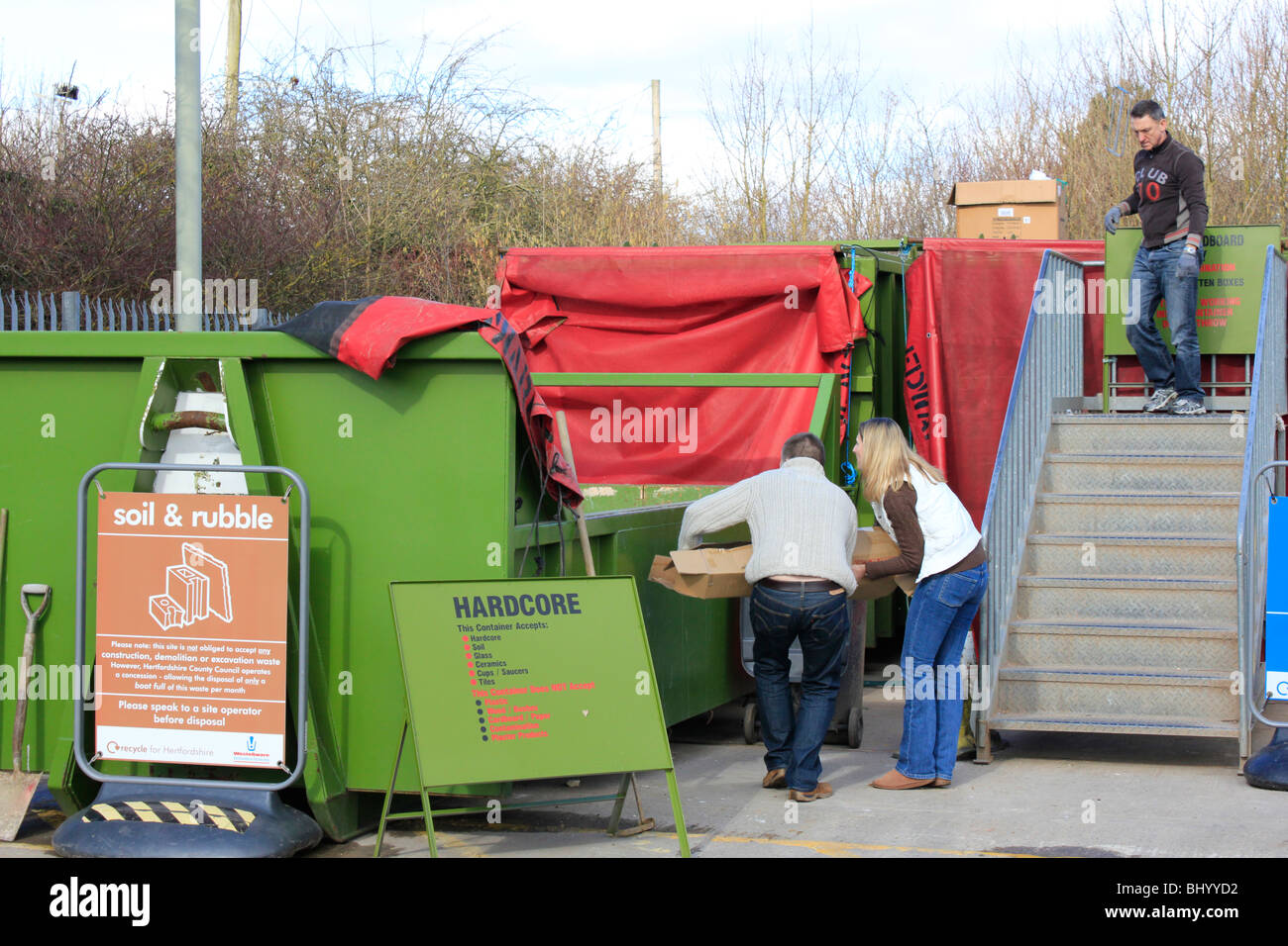 recycling centre, stortford, england, uk gb Stock Photo Alamy