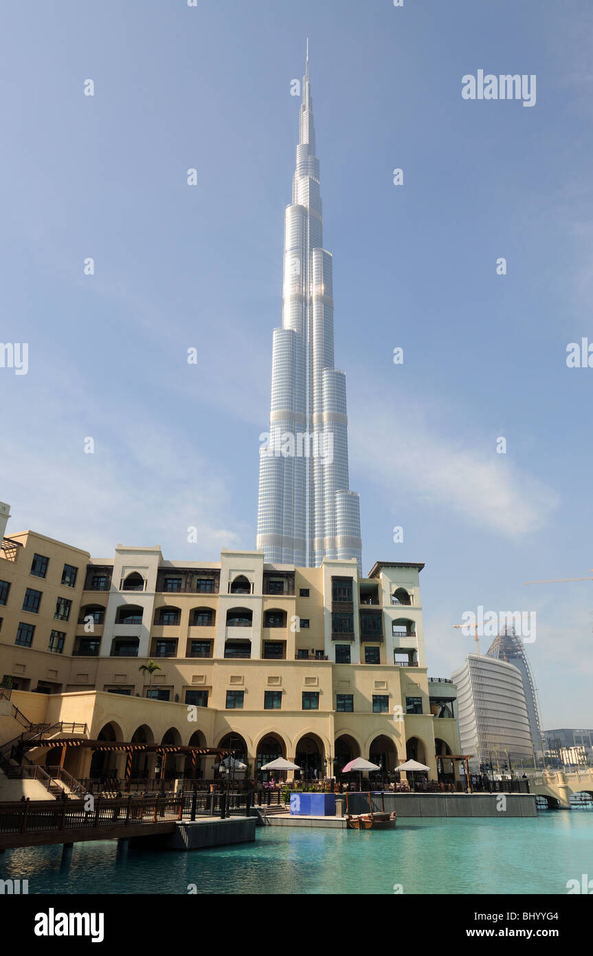 Highest Skyscraper in the World - Burj Khalifa, Dubai United Arab Emirates Stock Photo