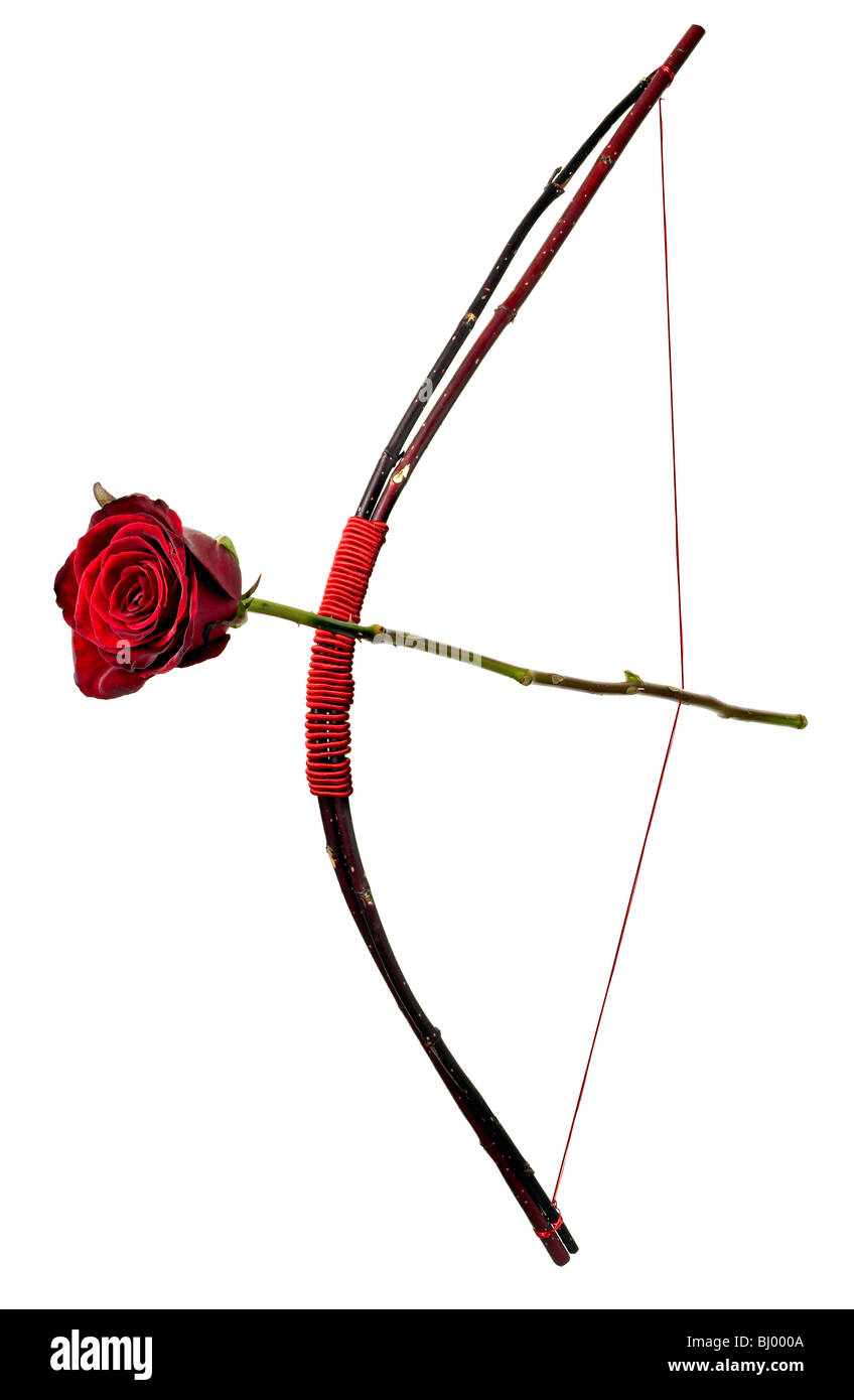 cupid bow arrow rose Stock Photo - Alamy