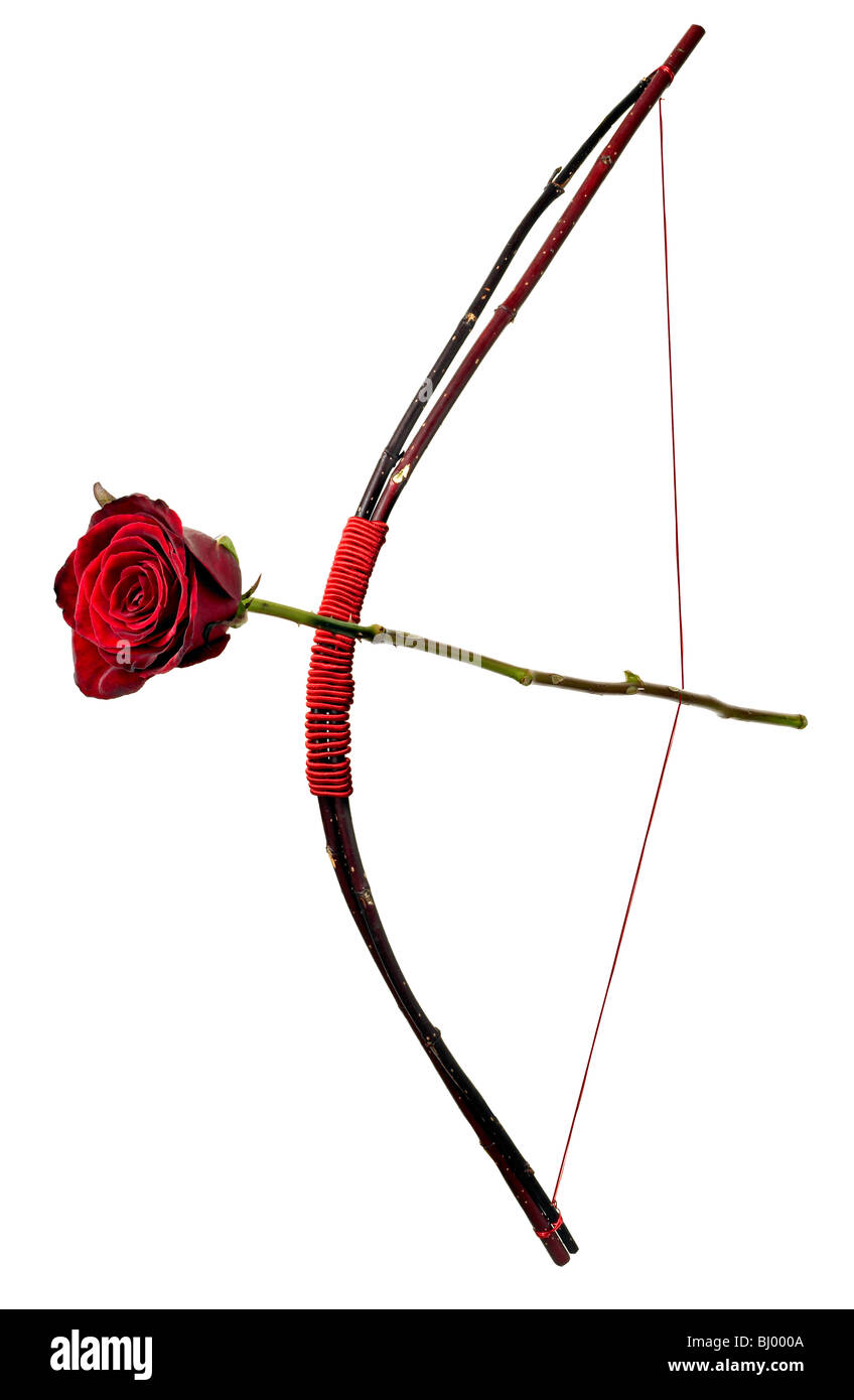 red rose flower bow and arrow Stock Photo 28274186 Alamy