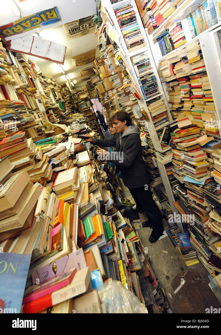 Secondhand bookseller Stock Photo