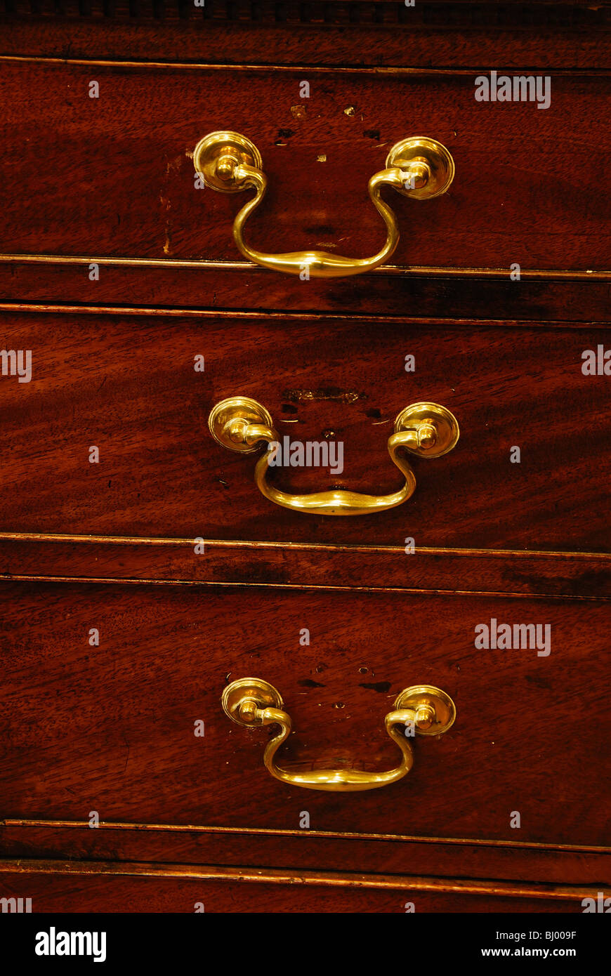 Brass Handles On Antique Chest Stock Photo 28274443 Alamy